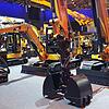 Baumaschinen aller Größen und Formen gibt es in der Halle B6 bei Zeppelin/Caterpillar zu sehen.