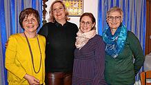 Das bewährte Vorstandsteam des Kreutzer-Chors wurde bei den Wahlen bestätigt (von links): Vorsitzende Bärbel Hermann, Schriftführerin ...