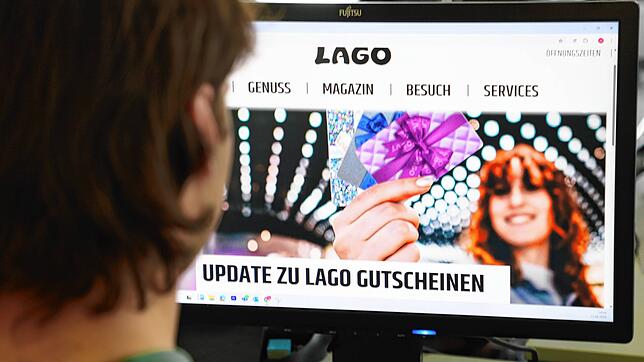 Auf der Website des Lagos werden Kunden über die neue Regelung der Gutscheine informiert.