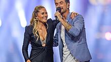 Helene Fischer mit ihrem Ex-Freund und Moderator Florian Silbereisen auf der Bühne.
