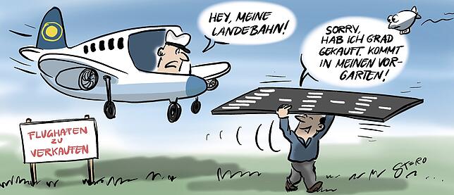 Bild 23: Die Karikatur der Woche: Wie weit weg ist noch zu nah dran?