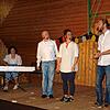 Vier der Mitglieder des Improtheaters Konstanz: Isabella Sharradze, Claudius Jehle, Huilen Ubilla und Julian Jauch.