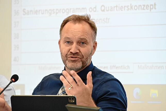 Matthias Weckbach schildert in seiner letzten Ratssitzung als Bürgermeister von Bodman-Ludwigshafen den Zeitplan für die Marienschlucht ...