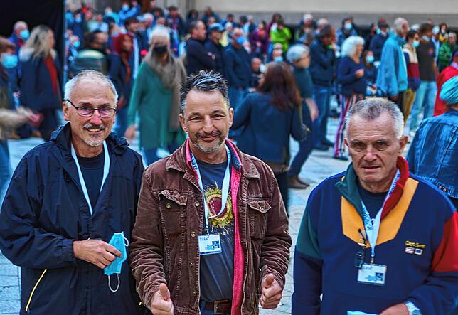 Organisiert: Manfred Bockey, Josef Wagner und Klaus Fleck (von links) vom Verein Exbluesive freuen sich über den gelungenen Abend.