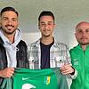 Fünfter Neuzugang: Sportchef Justin Petretta (links) vom SV Herten freut sich, dass Giuseppe Imbrogiano vom FC Wittlingen im Sommer das ...
