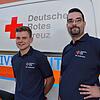 Die DRK-Bereitschaft Schlüchttal freut sich über zwei neue junge Rettungssanitäter im Team (von links): Joseph Dörflinger und Patrick ...