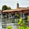 Bad Säckingen &ndash; hier die historische Holzbrücke mit den Türmen des Fridolinsmünsters im Hintergrund &ndash; ist die beliebteste ...