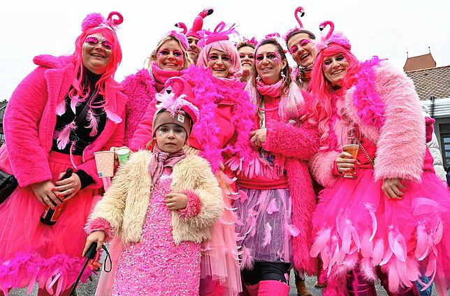 Bild 15: Schmotziger Fasnet in Hagnau: Flamingos, Cowboys und Matrosen feiern ausgelassen!