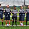 FC Hochrhein, Neuzugänge 2021 (von links) Julian Widlund (eigene Jugend), Luca Magerl (FC Geisslingen), Trainer Philip Brandl, Justin ...
