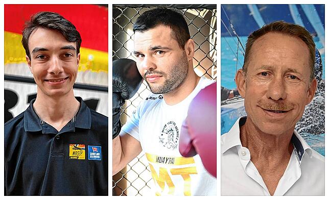 Nick Schuler (links), Dimitrios Sapanazidis und Hubert Merkelbach kämpfen um den diesjährigen Titel „Sportler des Jahres“.