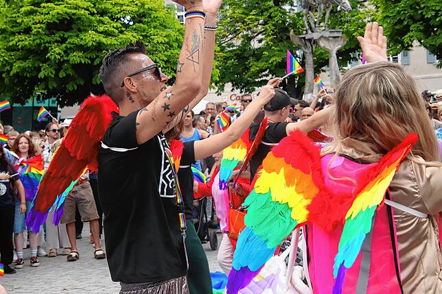 Bild 20: Der Überlinger CSD in Bildern, und dazwischen eine kleine Gruppe AfD