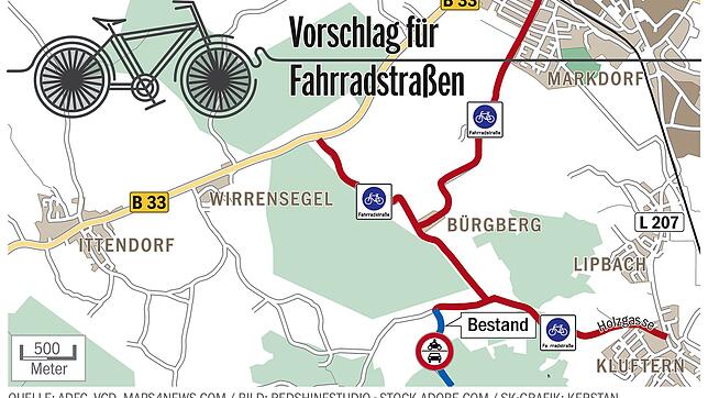Bild : Einfach und günstig zu Radfahrstraßen: Aktionsbündnis will Gemeindeverbindungsstraßen umwidmen