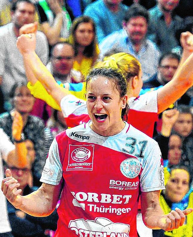 Kerstin Wohlbold im Trikot ihres früheren Vereins Thüringer HC.