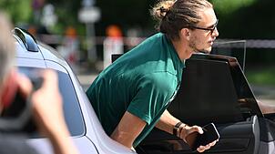 Alexander Zverev kam am Montagnachmittag in Stuttgart an.
