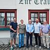 Der frisch gewählte Vorstand des neu gegründeten Vereins „Dorfgemeinschaft Kreenheinstetten“ (von links): Michael Fecht (Beisitzer), ...
