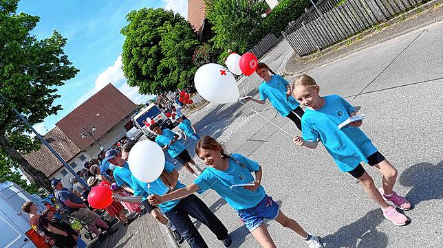 Bild 23: Festumzug am Gmeindshus Oberlauchringen – Höhepunkt des 4-tägigen Bezirksmusikfest