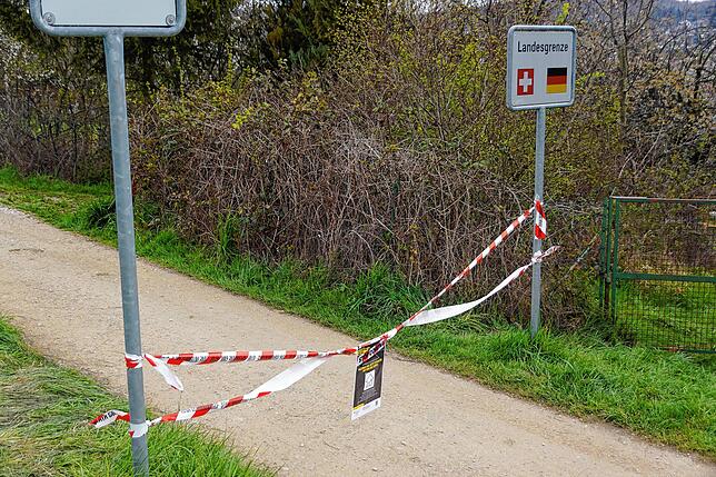 Grenzübergang am Schlipf am 30.03.2020.