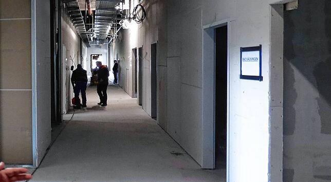 Die neue Raumaufteilung im Erdgeschoss, wo das Ärztezentrum Ende des Jahres einziehen soll. Noch vor einigen Monaten stand hier keine ...