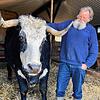 Der Chef des Bauernhofs Litz mit dem Chef seiner Kühe: Kurt Litz und Felix, der Stier. Momentan ist es gar nicht so einfach, selbst ...