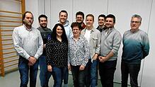 Die Stadtkapelle Radolfzell tagt zu ihrer Hauptversammlung im Turnerheim (von links): Gabriel Deufel (Vorsitzender), Kevin Sawade ...