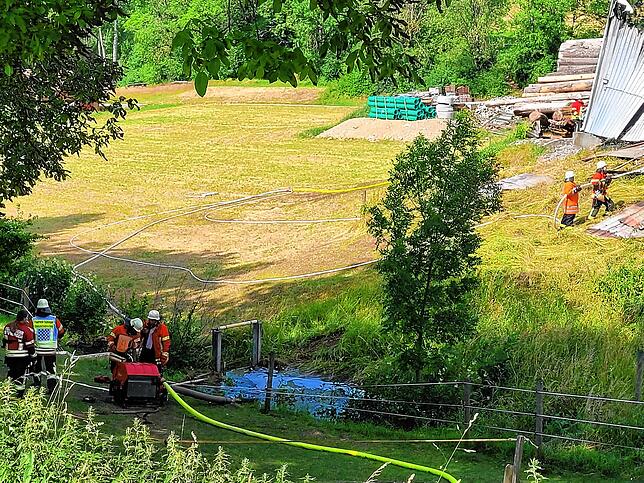 Wasser wurde auch aus dem Mauchenbach entnommen.
