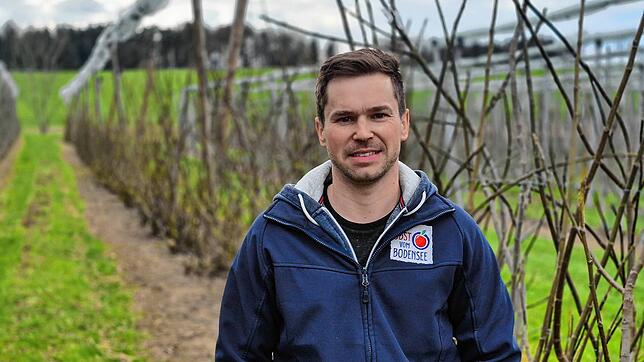 Christian Büchele vor seinen Feigenpflanzen. 2019 fing er an, diese anzubauen und war Teil eines Versuchs des Kompetenzzentrums ...