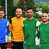Zuversichtlich: Das Trainer-Duo Musah Musliu (links) und Eike Elsasser (rechts) geht mit den Neuzugängen Christoph Düster (Zweiter von ...