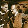 Herbert Engelsing (rechts) mit dem Schauspieler Paul Verhoeven bei Dreharbeiten.