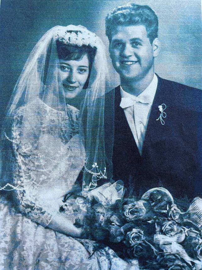 Ida und Manfred Strauß an ihrem Hochzeitstag am 6. Juli 1963.