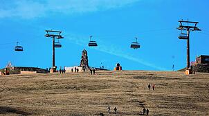 Der Klimawandel sorgt für mildere Winter. Anfang 2023 war auch am Feldberg an Wintersport nicht zu denken. Stattdessen nutzen Touristen ...
