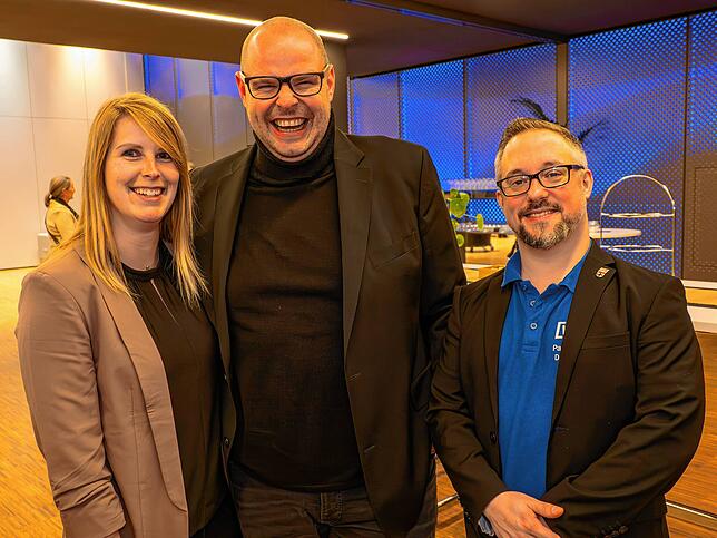 Lisa Stumpf, Clemens Bimczok und Patrick Doodt von den Wirtschaftsjunioren.