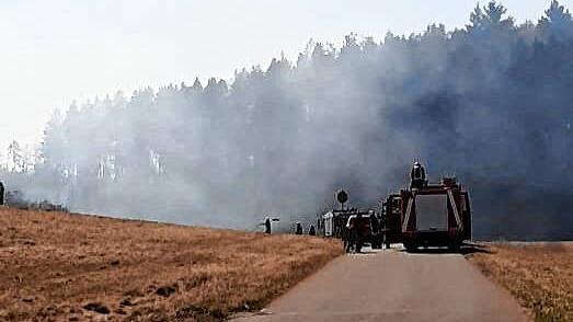 Auf einer Wiese bei Dettingen hat es am Dienstag, 22. März, gebrannt.
