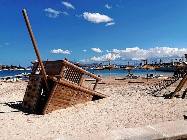 Der Hafen von Port Alcudia mal ohne Menschen.