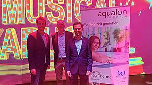 Das Gloria-Theater und die Aqualon-Therme haben eine weitere Kooperation geschlossen. Auf dem Bild zu sehen sind Gloria-Intendant Jochen ...