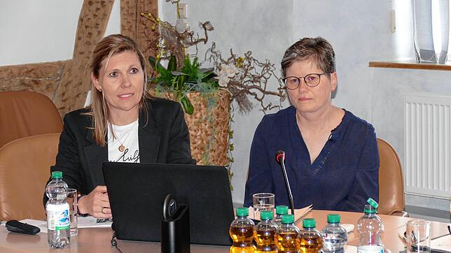 Die Vorsitzende Melanie Hahn (links) und die Einsatzleiterin Claudia Mägerle geben im Gemeinderat einen Überblick, wie sich der ...
