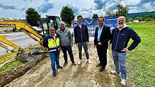 Endlich geht es voran mit dem Ausbau des Glasfasernetzes in Gottmadingen. Artur Amorim, Heinz-Dieter Restle, Martin Boos, Michael ...