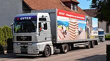 Täglich fahren mehrere Gutex-Lastwagen durch die Schlüchttalstraße in Gurtweil, um die Holzfaserdämmstoffe von der Produktionsanlage in ...