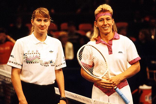 Martina Navratilova (rechts) und Steffi Graf.