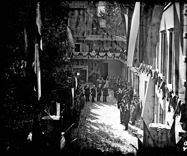 Großherzog Friedrich I. von Baden besuchte am 9. Oktober 1895 die Fabrik von Ludwig Stromeyer in der Münzgasse.