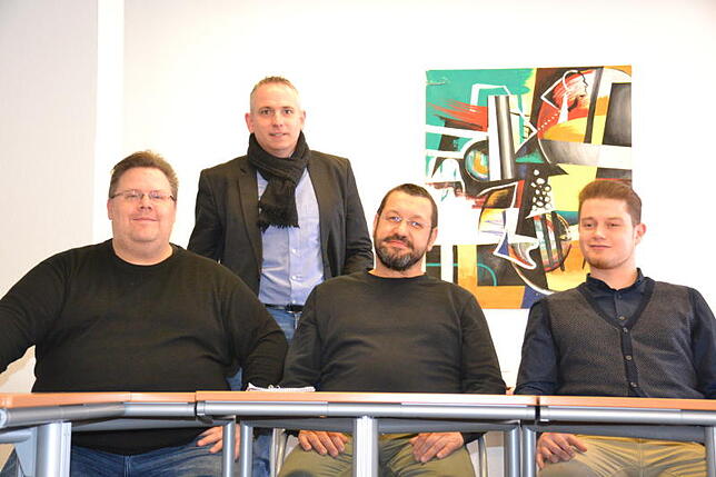 Sie wollen die Verlagerung des Standortes der Firma Gohl nicht einfach hinnehmen (von links): Michael Kost, Raoul Ulbrich (IG-Metall), ...