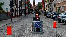 Defekte Absperr-Poller im Villinger Riet.