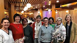 Die scheidende und neue Vorstandschaft des Landfrauenbezirks Donaueschingen mit Bianca Laubis (von links), Ulrike Obergfell, Isabella ...