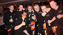 Bild : Guggenmusiken spielen sich in Sunthausen für die Fasnet 2019 warm