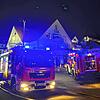 Einsatz der Häfler Feuerwehr bei einem Brand in Manzell.