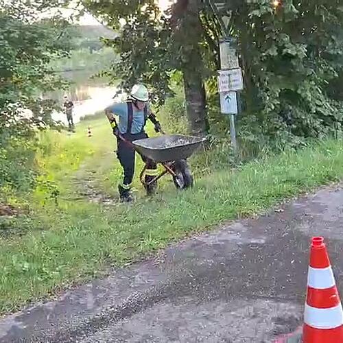 Auch zu Fuß muss man bei der Übung schnell unterwegs sein