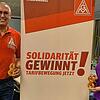 Thomas Bleile und Angela Linsbauer wollen für die Arbeitnehmer der Metall- und Elektroindustrie acht Prozent mehr Lohn herausholen.